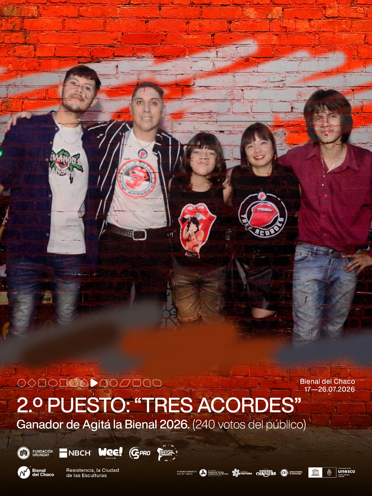Tres Acordes, segundo puesto del Premio del Público de Agitá la Bienal 2026